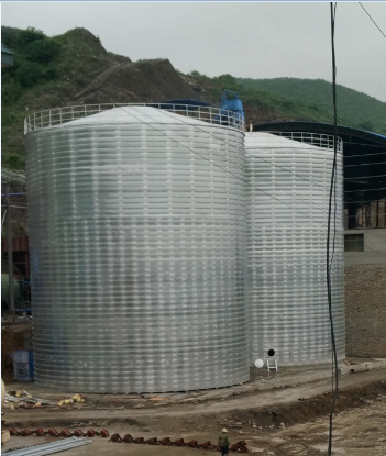 晋中粮食钢板仓的安装全过程不用热焊接